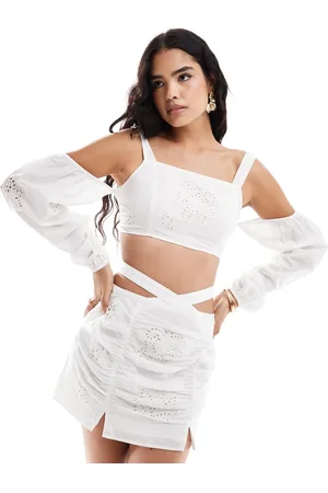 ASOS Top med broderie anglaise - Del af sæt