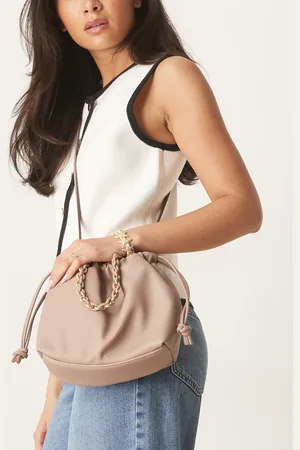 Accessorize Minkfarvet crossbody-minitaske med løbesnor-Neutral