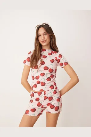 ASOS Lyserød baby-T-shirt med raglanærmer og -Multifarvet
