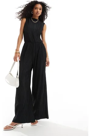 VERO MODA Højhalset jumpsuit uden ærmer med plisseringer i