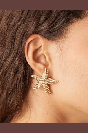 Accessorize Guldfarvede statement-ørestikker med søstjerne-design