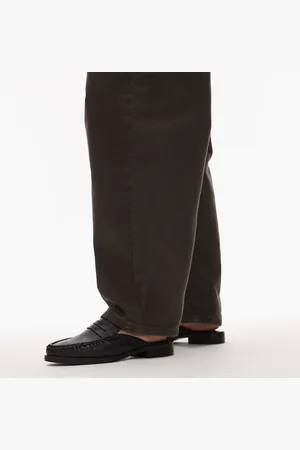 Topshop Anna - Sorte flade mules i læder