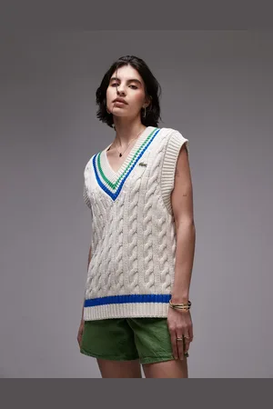 Lacoste Rå strikket oversized cricket-vest
