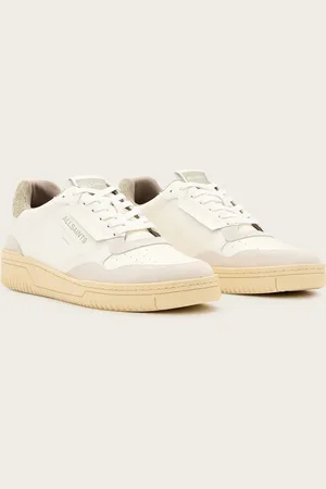 AllSaints Regan - Hvide og grå lave sneakers i læder