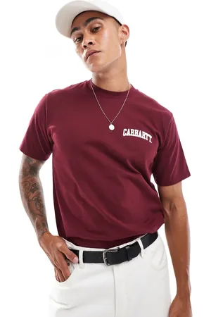 Carhartt Bordeaux t-shirt med college-skrift