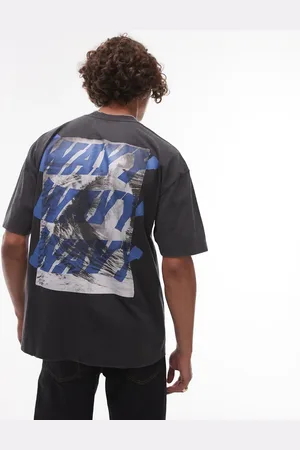AllSaints Wavy - Forvasket sort T-shirt