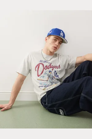 47 Brand LA Dodgers - Grå T-shirt med baseball-print
