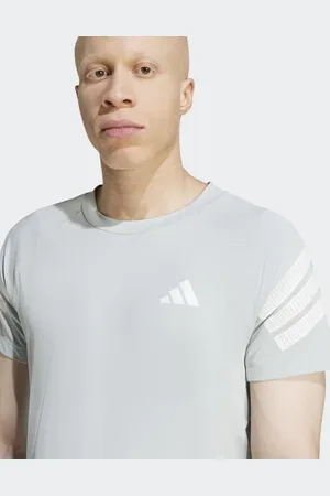 adidas Icon - Sølvfarvet og hvid T-shirt med 3 striber-Grå