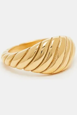 Accessorize Z - Chunky snoet ring med guldbelægning i rustfrit stål