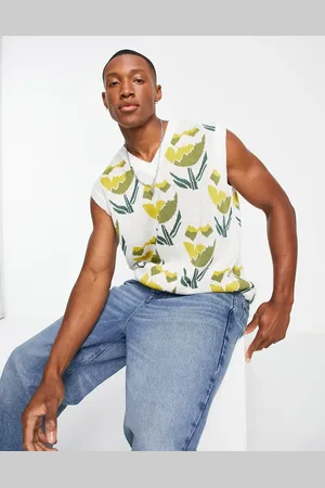 ASOS Strikket vest med tulipanmønster i