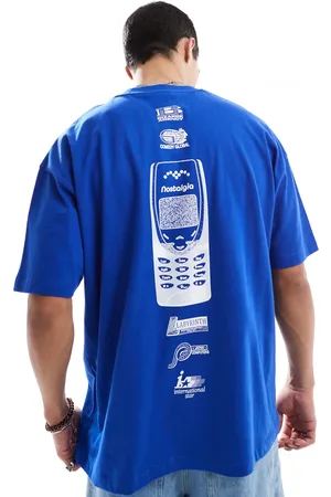 ASOS Blå oversized T-shirt med street-grafik
