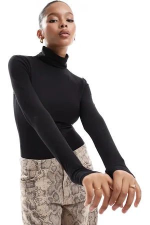 Threadbare Bodystocking med rullekrave og lange ærmer