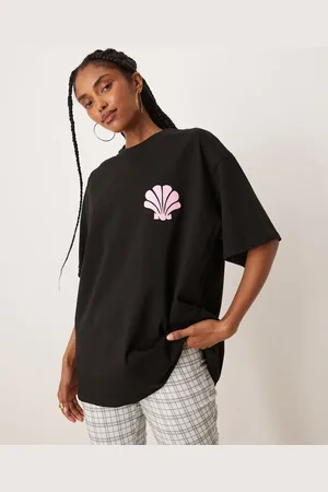 ASOS Oversized T-shirt med tykt muslingeprint