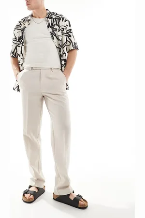 ASOS Elegante bukser med lige ben i -Neutral