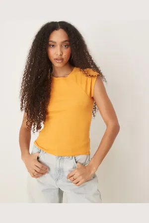 ASOS Abrikosgul baby-T-shirt med raglanærmer-Orange