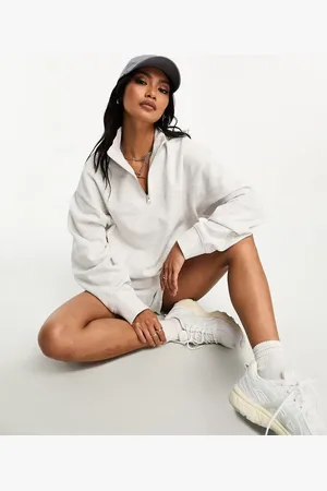 ASOS Sweatshirt med halv lynlås-Grå