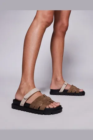 Simmi London Simmi London - Adelle - Olivengrønne mule-sandaler med stropper