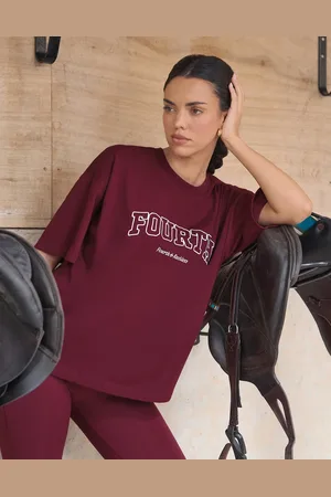 4th & Reckless Finley - Bordeaux oversized T-shirt