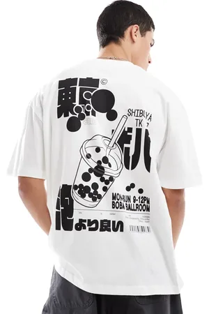 ASOS Hvid oversized T-shirt med grafisk 
