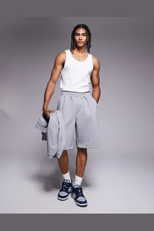 Bershka Grå oversized jerseyshorts