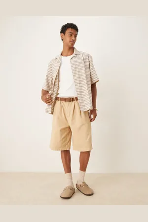 ASOS Lange jorts med plisseringer-Neutral