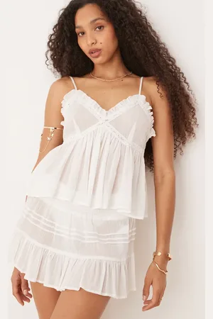 ASOS Strand-croptop i krøllet bomuld