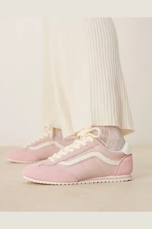 Vans Super Lowpro - Lyserøde sneakers i ruskind