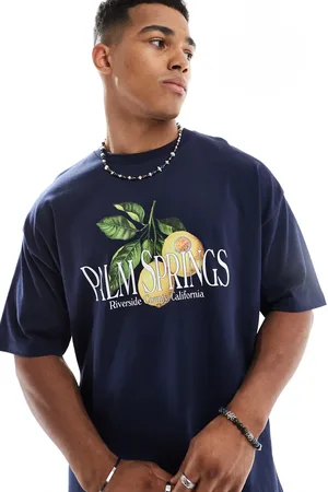 ASOS Marineblå oversized T-shirt med grafisk 