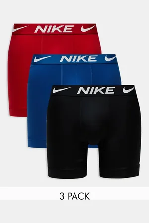 Nike Dri-FIT Essential - Pakke med 3 par boksershorts i blå/rød/sort mikrofiber