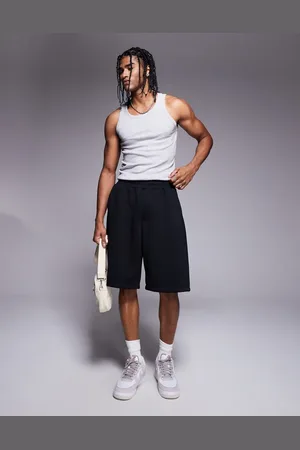 Bershka Oversized og sorte jerseyshorts