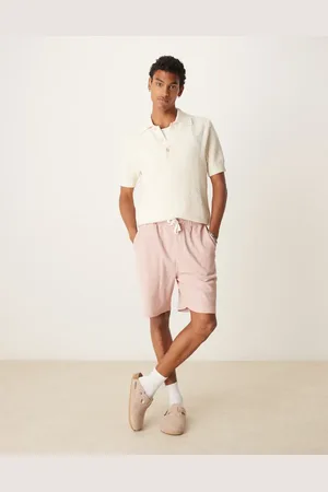 ASOS Oversized lyserøde shorts med vaffeltekstur