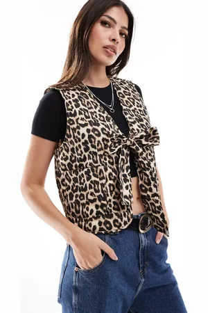 ONLY Vatteret vest med -Brun