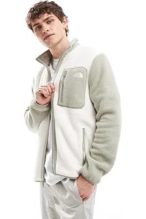 The North Face Yumiori - Råhvid fleece med farveblok-design og fuld lynlås