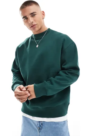 Pull&Bear Sweatshirt i flaskegrøn