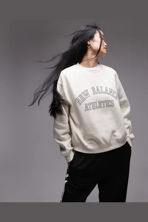 New Balance Offwhite sweatshirt med grafik-Hvid