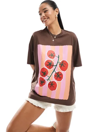 ASOS Oversized T-shirt med grafisk tomatprint