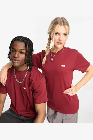 Vans Unisex - T-shirt med logo på venstre side af brystet-Lilla