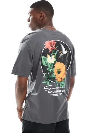 Only & Sons Afslappet koksgrå T-shirt med 