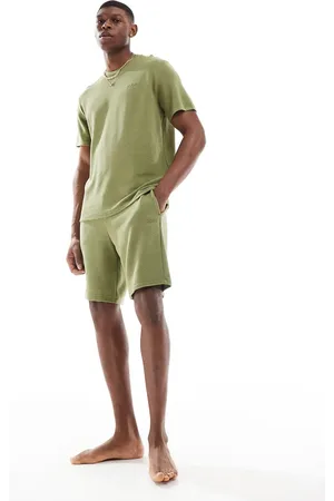 HUGO BOSS BOSS Bodywear - Grøn ribstrikket T-shirt - Del af sæt