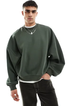 ASOS Ekstremt oversized sweatshirt i kakigrøn-Sort