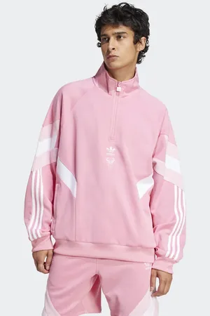 adidas Inter Miami CF - Pink sweatshirt med halv lynlås-Lyserød