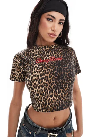 Kaiia Cherry Bomb - Cropped baby-T-shirt med logo-Multifarvet