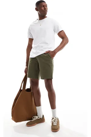 Farah Hawk - Kakigrønne shorts i twill