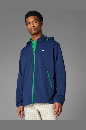 adidas Adidas Originals - Indigoblå konvertibel golfjakke med hætte