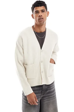 Bershka Sandfarvet cardigan i strik