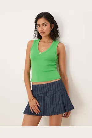 ASOS Ribstrikket top med V-hals