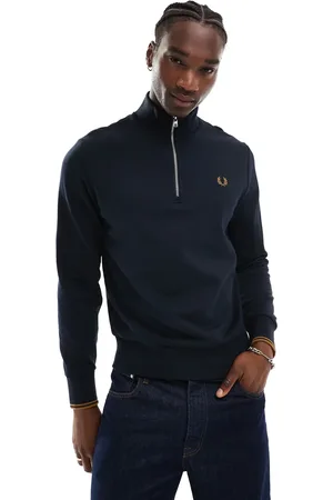 Fred Perry Sweatshirt med halv lynlås