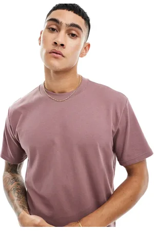 Hollister Afkølende T-shirt i gråbrun rosa i afslappet pasform-Lilla