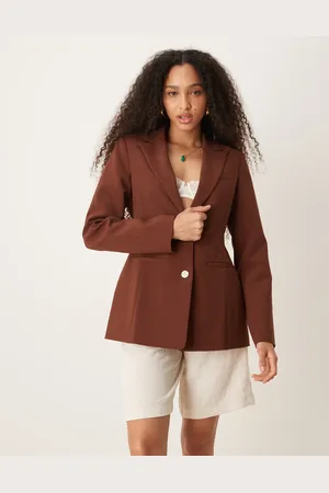ASOS Chokoladebrun blazer med indsyet talje