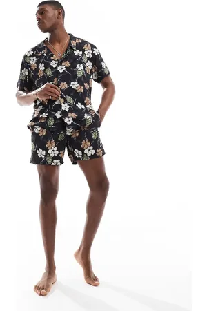 HUGO BOSS BOSS - Kortærmet skjorte med blomstermønster - Del af sæt